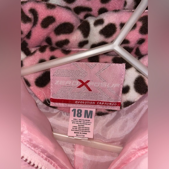 Zeroxposur snowsuit baby girl size 18 months with attached mittens - Picture 4 of 4